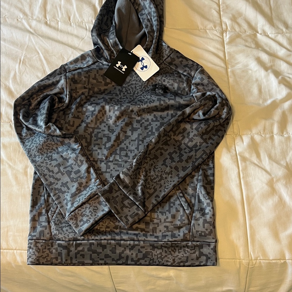 Under Armour Kids Digital Camo Hoodie - Black and Gray